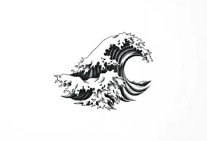 Roaming waves tattoo idea