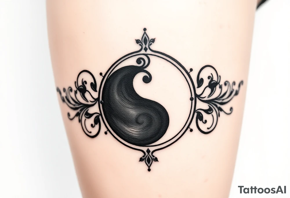 Ying yang symbol tattoo idea