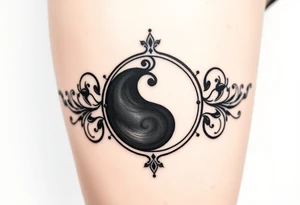 Ying yang symbol tattoo idea