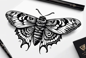 Death head moth hand tattoo tattoo idea