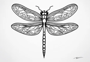 dragonfly minimal tattoo idea