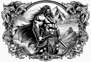 Barbarian Coming out of a story tattoo idea