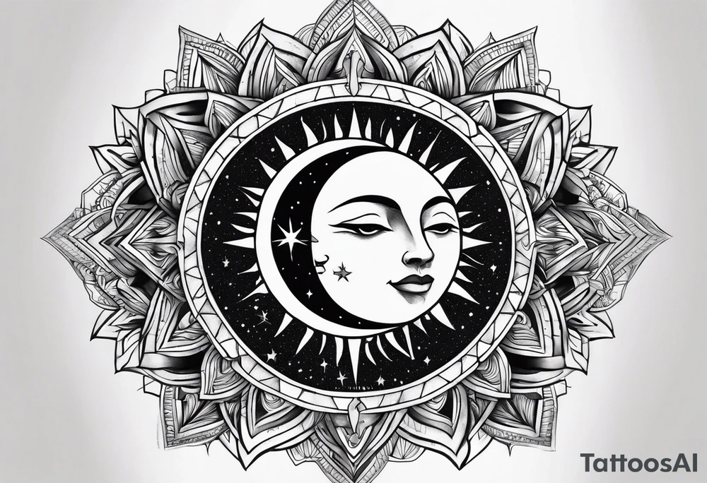 With all my heart and all my soul to the end of the universe To infinity and beyond. sun and moon tattoo idea