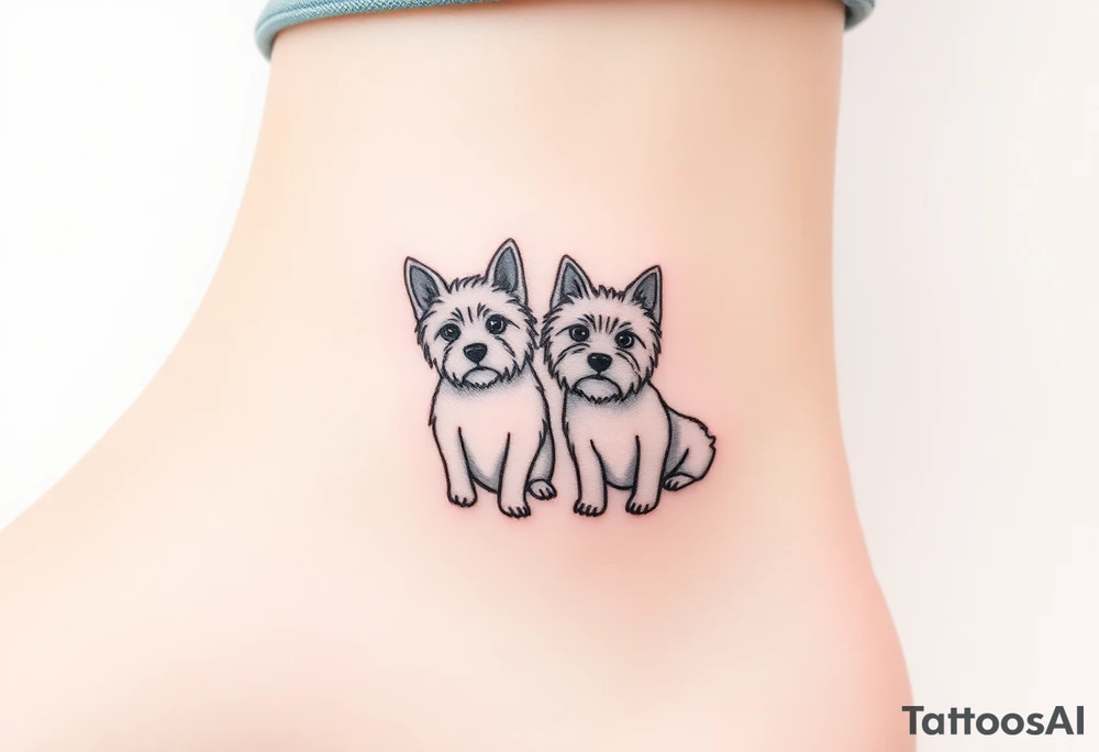 Two westies tattoo idea
