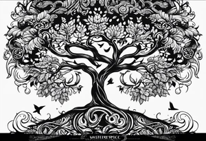 The tree of life, but a marine corps type of theme tattoo idea