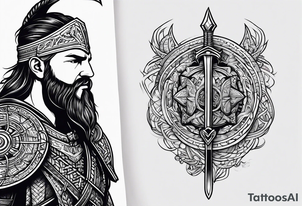 You need to make a Tattoo with significant of brotherhood in the mitology of the warriors of new zeland or Vikings and minimalist but with the vocabulary and very small tattoo idea