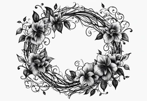 long decaying vines tattoo idea