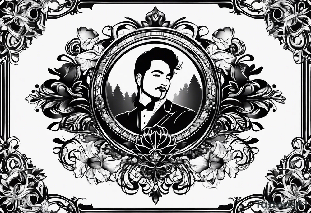 Music related and includes baby footprint tattoo idea