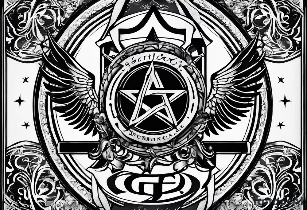 Supernatural logo with letters "eg" tattoo idea