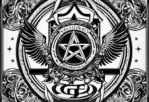 Supernatural logo with letters "eg" tattoo idea
