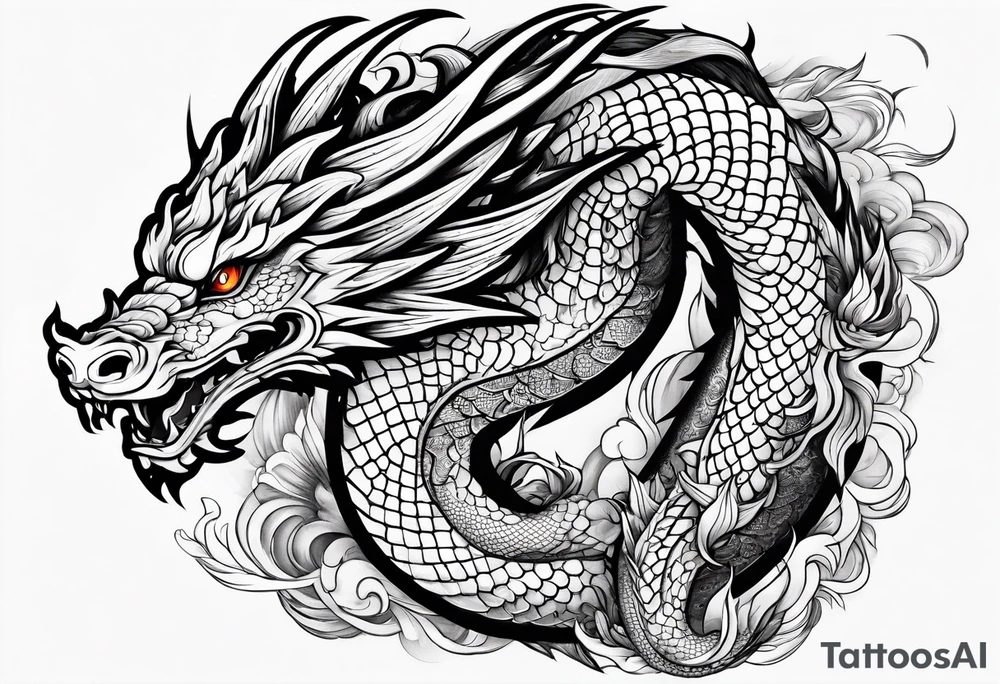 Dragon majestueux tattoo idea