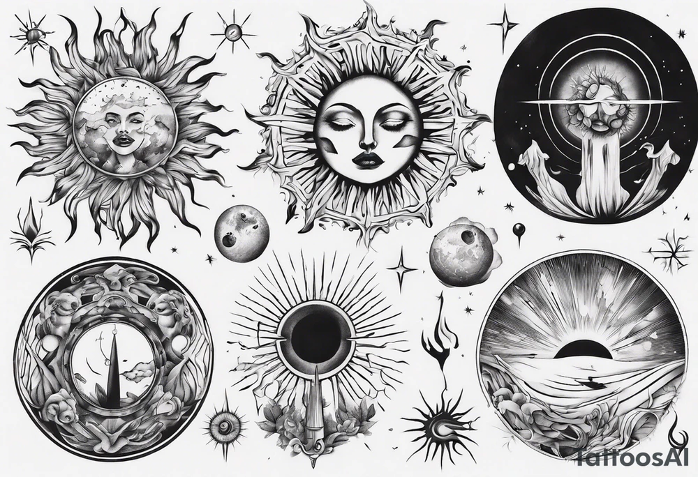 wassermann sonne tattoo idea
