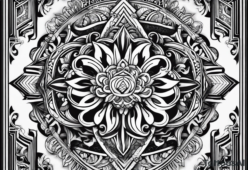 Tattoo of the island of Mauritius tattoo idea