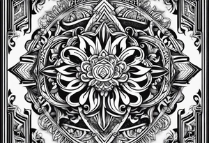 Tattoo of the island of Mauritius tattoo idea