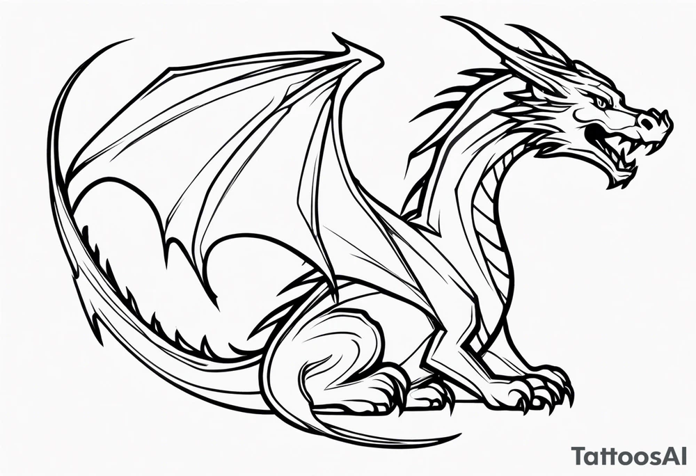 Dragon shoulder tattoo idea