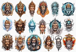 Spiritual gods tattoo idea