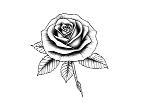 ROSE WITH FLORIDA AS IN THE STEM tattoo idea