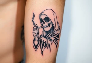 Ghost smoking tattoo idea