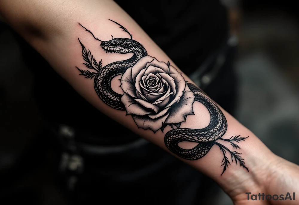 powerful snake wrapped around a rose a partner tattoo tattoo idea powerful snake wrapped around a rose a partner tattoo tattoo idea