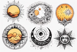 Sonne Mond finline tattoo idea