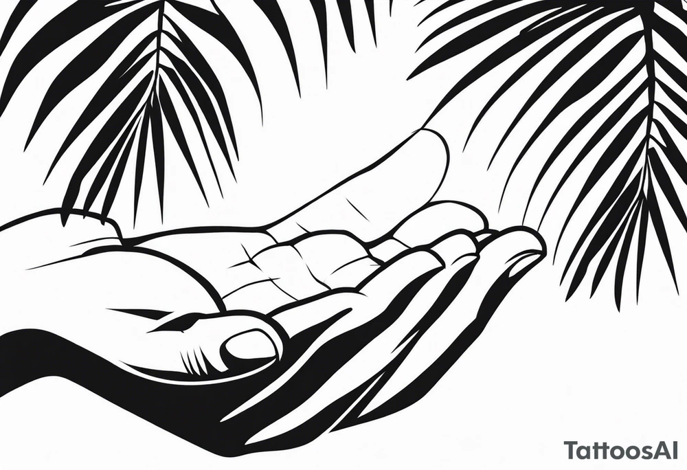 Just palm tattoo idea