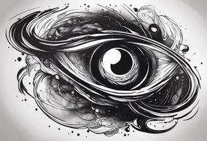 black hole absorbing things around put on my forearm tattoo idea