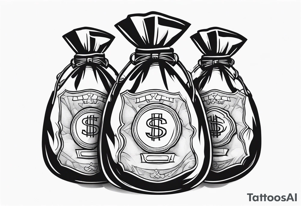 money bags tattoo idea