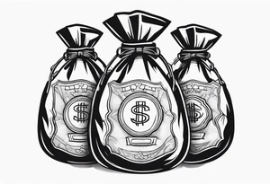 money bags tattoo idea