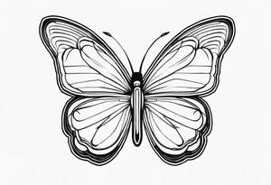 word N & S with butterfly tattoo idea