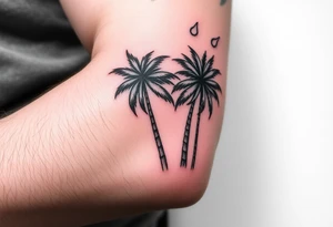 Zoe BOYZ with palm trees and flames tattoo idea