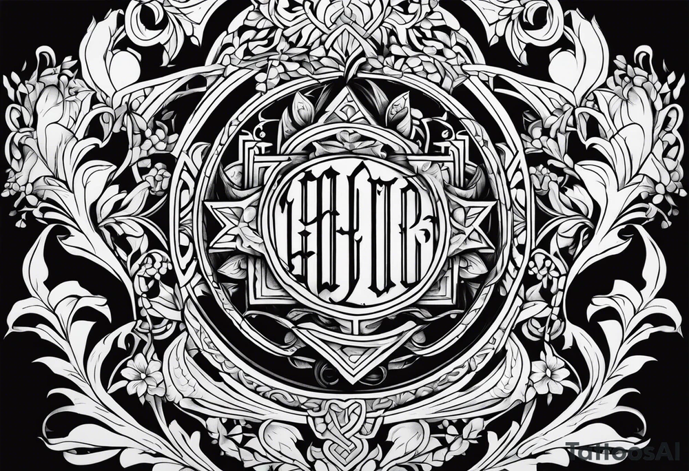 Fancy old English 1992 tattoo idea