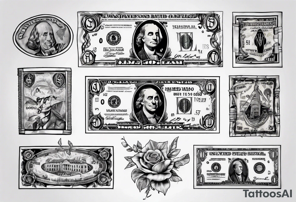 dollar bills tattoo idea