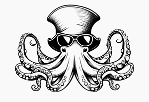 octopus wearing a pirate hat tattoo idea