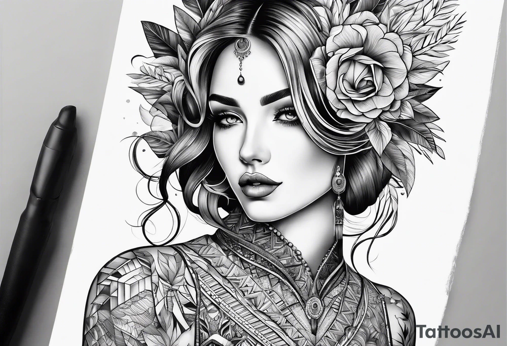 optic illusion tattoo idea