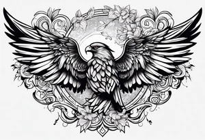 Wings on back tattoo idea