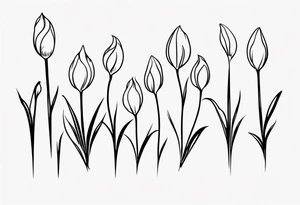 One line snow drop tattoo idea