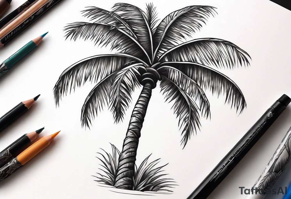 palm tree tattoo idea