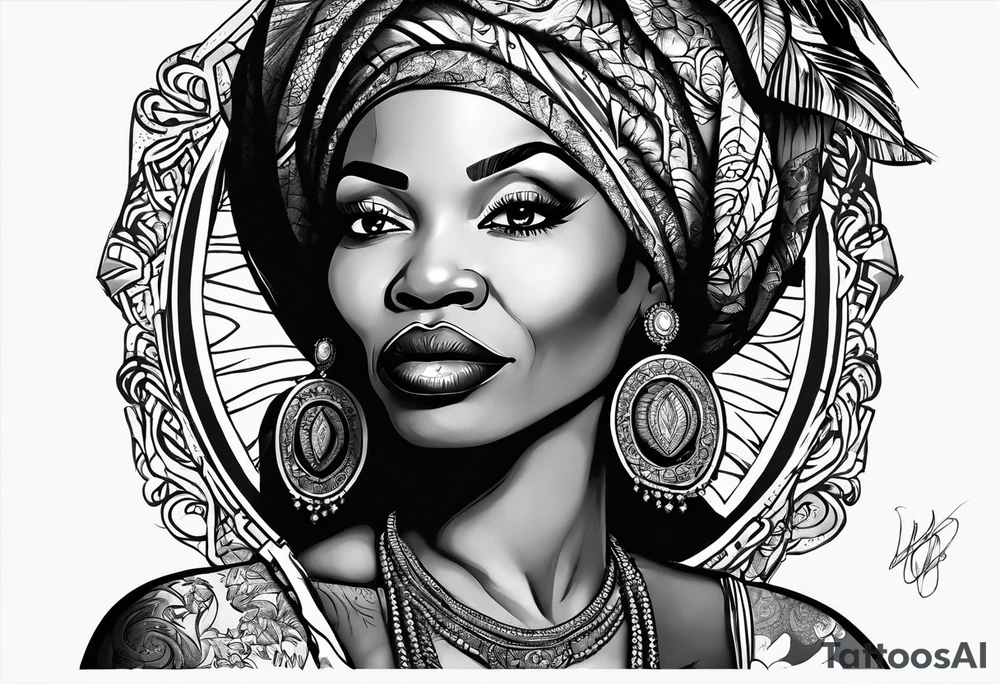 older black woman, there’s a time to speak and a time to be quiet tattoo idea