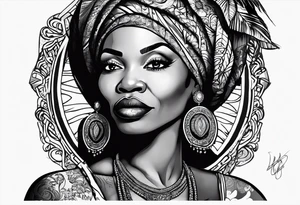 older black woman, there’s a time to speak and a time to be quiet tattoo idea