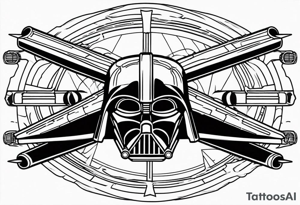 X wing Darth vader tattoo idea