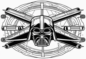X wing Darth vader tattoo idea
