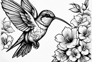 colibri bird
flowers tattoo idea