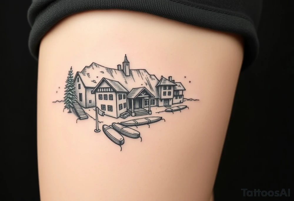 Polish tourist area called morske oko tattoo idea