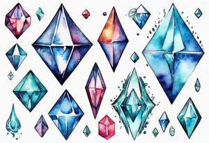 water diamond tattoo idea