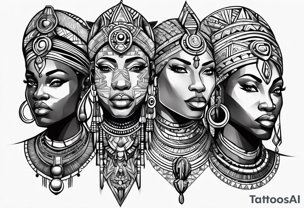 African deities tattoo idea