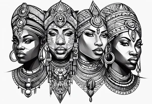 African deities tattoo idea