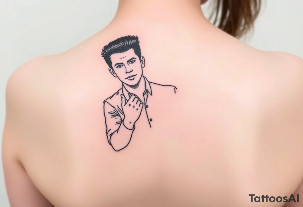 Rick Astley Never Gonna Give You Up Shaking Hands Left to Right Dance Pose tattoo idea