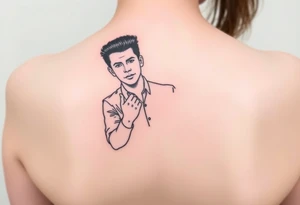 Rick Astley Never Gonna Give You Up Shaking Hands Left to Right Dance Pose tattoo idea