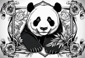 Panda with tusks. tattoo idea