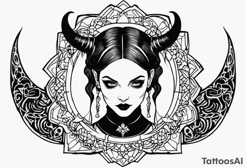 devil wednesday adams tattoo idea
